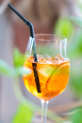 cocktail with lime