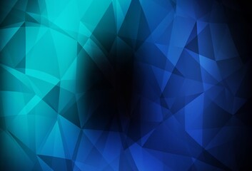 Fototapeta premium Dark BLUE vector polygon abstract layout.