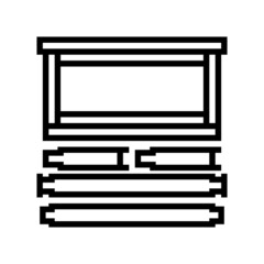 frames langstroth beekeeping line icon vector. frames langstroth beekeeping sign. isolated contour symbol black illustration