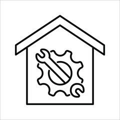 Home repair vector icon isolated on white background. color editable.
