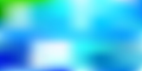 Light blue, green vector abstract blur drawing.