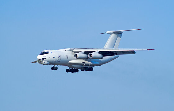 Ilyushin Il-76 airlifter, landing in Campinas, State of S&atilde;o Paulo, Brazil, on August 22, 2021