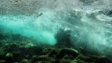 Raging sea