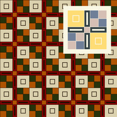 Mockup seamless pattern in the style of gothic