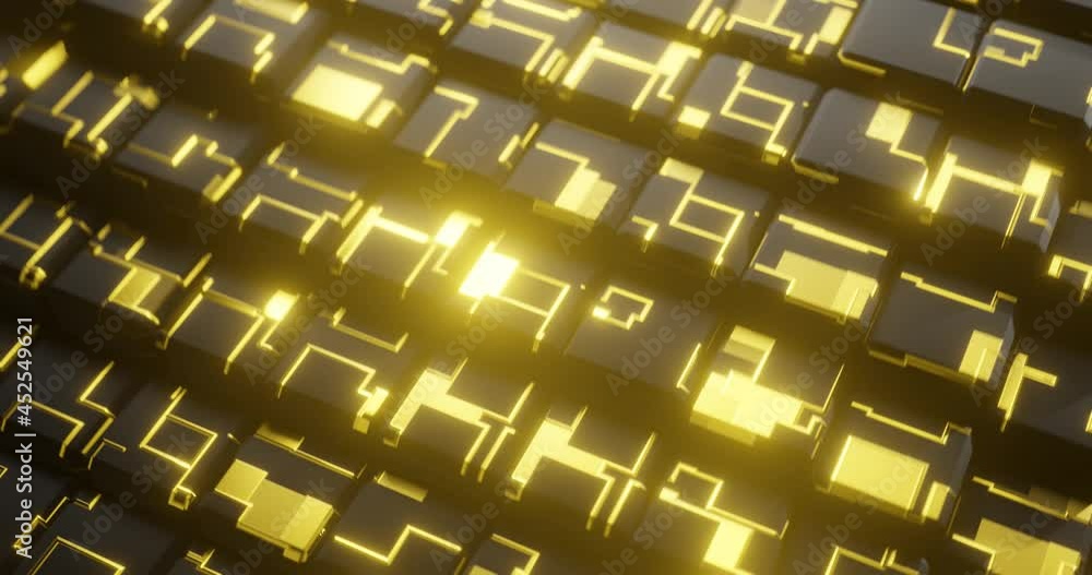 Poster abstract background of 3d black-crushed cubes. futuristic concept of network, data, digital, archite