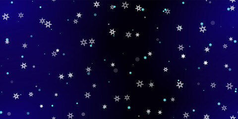 Falling Snowflakes seamless pattern flying snow