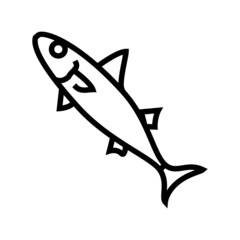 chub mackerel line icon vector. chub mackerel sign. isolated contour symbol black illustration