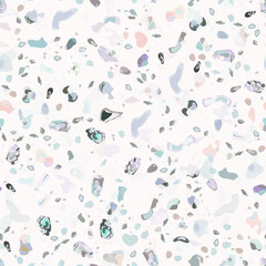 Terrazzo Texture Vector. Flooring Seamless Pattern
