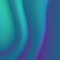 Wavy curved fluid shapes with trendy holographic gradient. Color flow background. 3d rendering digital illustration