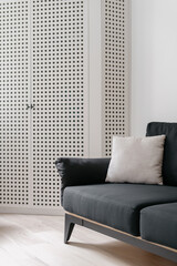 Room interior with sofa, modern home style.