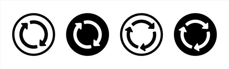 Recycling circle icon. Vector illustration