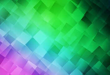 Light Pink, Green vector backdrop with rhombus.