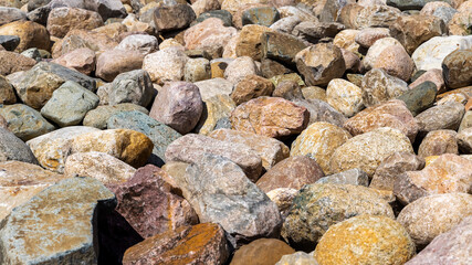 Many large rocks for construction purpose