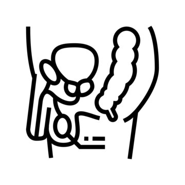 testes endocrinology line icon vector. testes endocrinology sign. isolated contour symbol black illustration