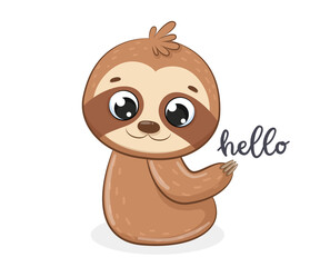 Cute sloth says 