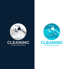 cleaning clean service logo icon vector. cleaning logo style collection