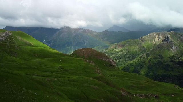 Grossglockner High Alpine Road in Austria - aerial view