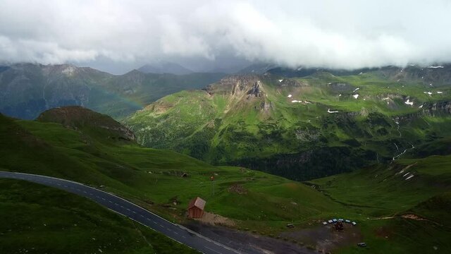 Grossglockner High Alpine Road in Austria - aerial view