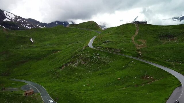 Grossglockner High Alpine Road in Austria - aerial view