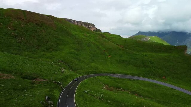 Grossglockner High Alpine Road in Austria - aerial view