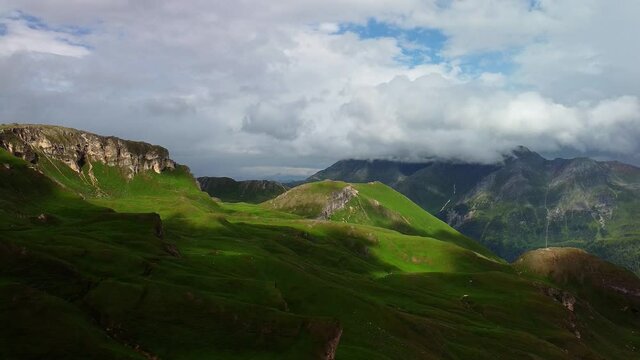 Grossglockner High Alpine Road in Austria - aerial view