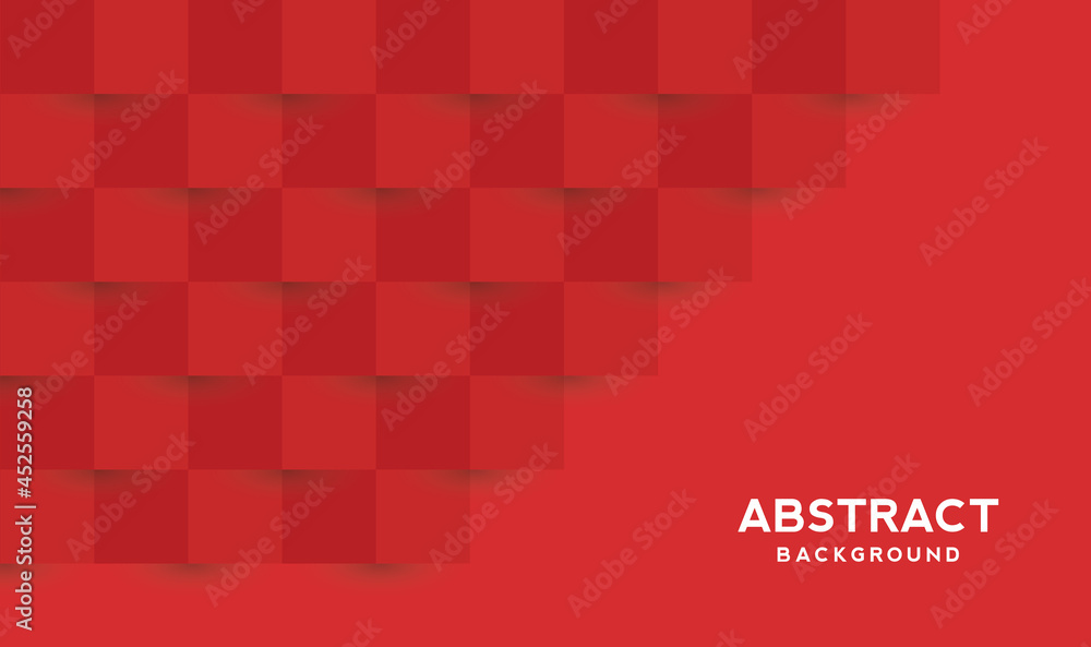 Wall mural modern abstract red geometric background.