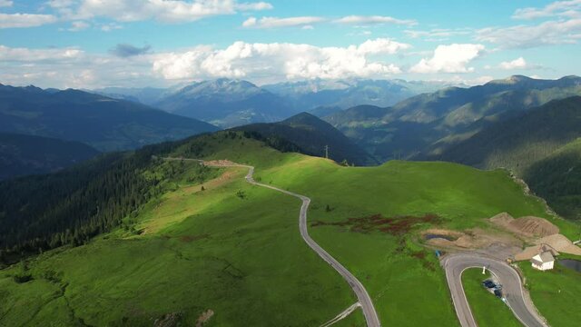 Timmelsjoch high alpine road in Austria called Passo Rombo
