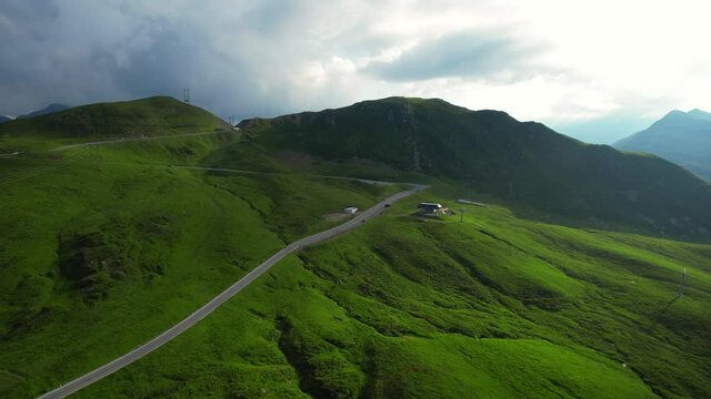Amazing nature at Timmelsjoch high alpine road in Austria