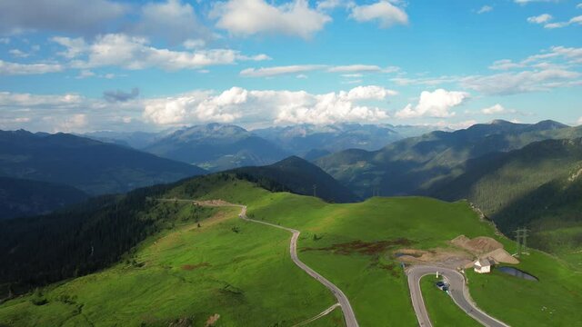 Amazing nature at Timmelsjoch high alpine road in Austria