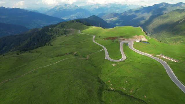 Timmelsjoch high alpine road in Austria called Passo Rombo