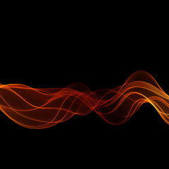 Abstract digital art background with gold vector line