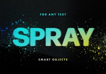 Spray Paint Text Effect Mockup