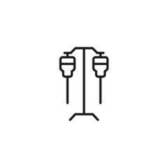 Line icon of drip in hospital