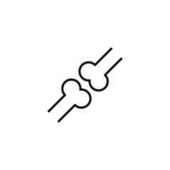 Line icon of joints or knuckles