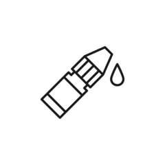 Line icon of eye drops for pets