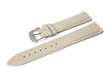 Leather watch strap