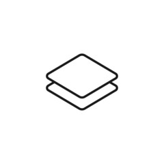Line icon of stack of papers