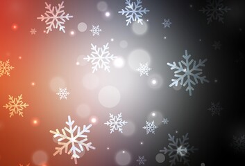 Dark Blue, Yellow vector pattern in Christmas style.