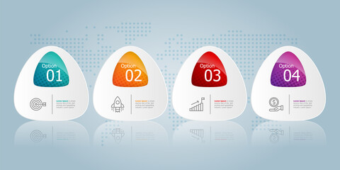 horizontal infogrphics element presentation