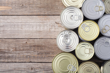 Tin silver cans for tinned food