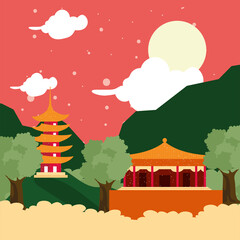 chinese temples facades