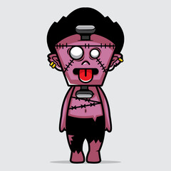 Vector illustration of halloween zombies