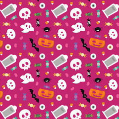Abstract halloween pattern design background. Vector.