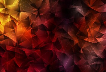 Obraz premium Dark Red vector pattern with polygonal style.