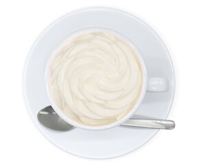 ウィンナ・コーヒー ウインナーコーヒー イラスト リアル 俯瞰 スプーン