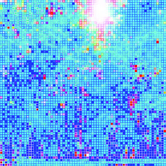 Creative mosaic pattern colored squares. Colored art festival abstract pixel background. RGB pattern. Mosaic colorful beautiful tiles. Modern art color pattern ornament decorative illustration.