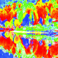 Creative mosaic pattern colored squares. Colored art festival abstract pixel background. RGB pattern. Mosaic colorful beautiful tiles. Modern art color pattern ornament decorative illustration.