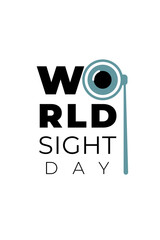 World sight day. Congratulations, in the style of the Snellen table.