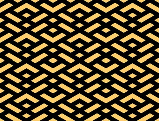 Lichtdoorlatende gordijnen Zwart goud Abstracte geometrische patroon. Een naadloze vectorachtergrond. Goud en zwart ornament. Grafisch modern patroon. Eenvoudig rooster grafisch ontwerp