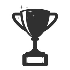 Trophy Cup Silhouette. Cup icon. Victory and awarding symbol